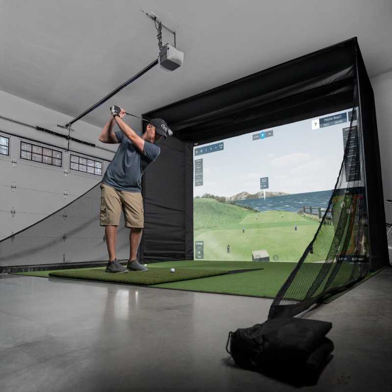 CARL'S PLACE DIY Golf Simulator Enclosure Kit with Premium Impact Screen